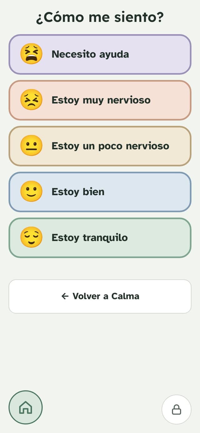 Termómetro de emociones: de Necesito ayuda a Estoy tranquilo
